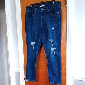 Levi's Boyfriend Distressed Jeans Sz.30×27. Slight Pucker In Crotch. Last Pic